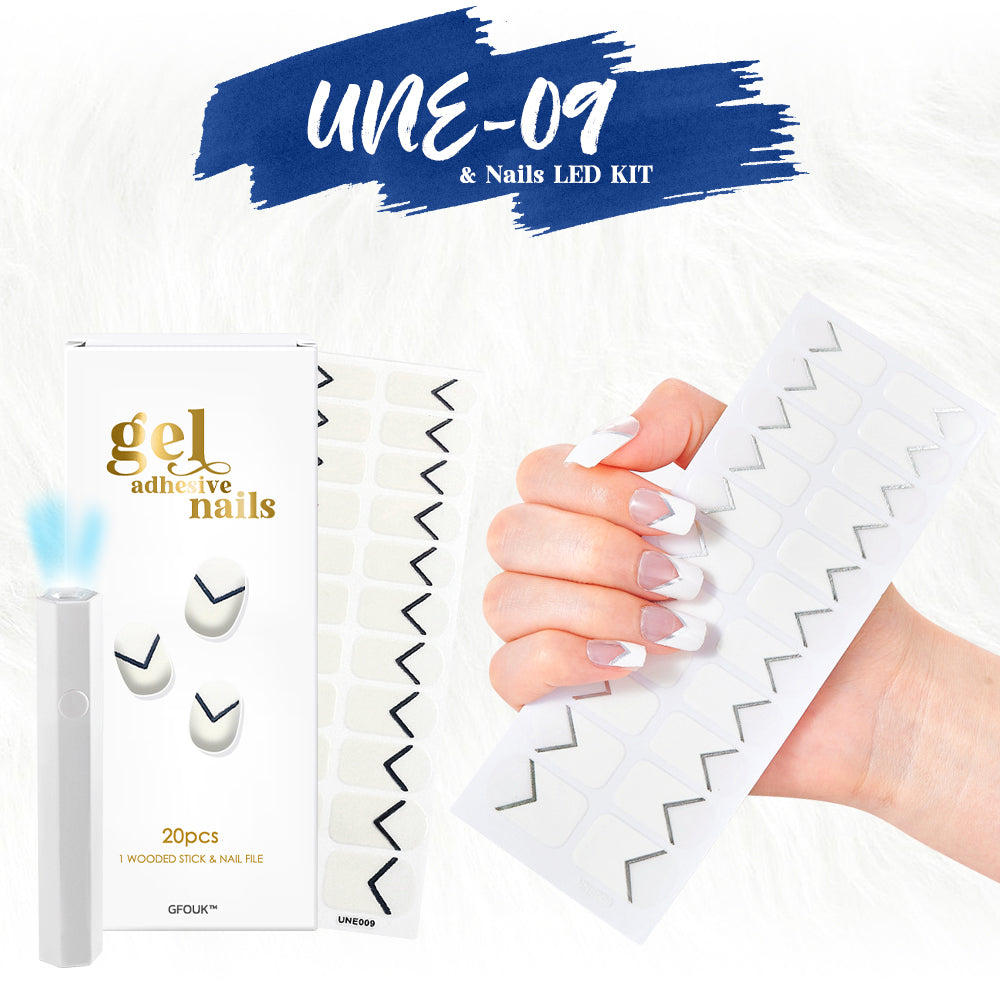 GFOUK™ Gel Adhesive Nails Portable LED KIT