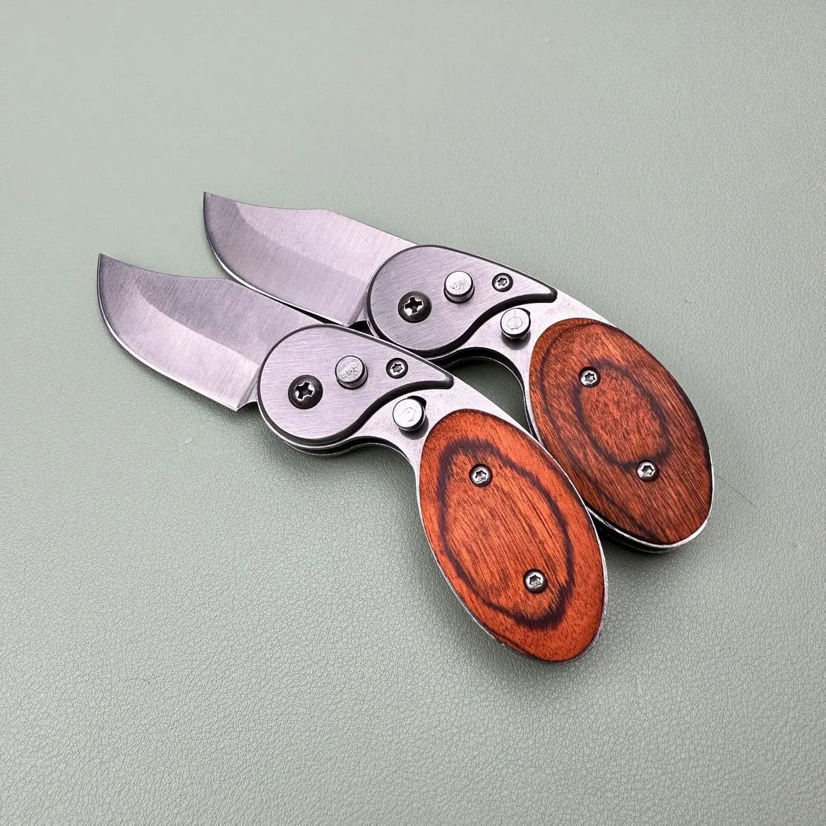 GFOUK™ Wood Handle Outdoor Mini Folding Knife