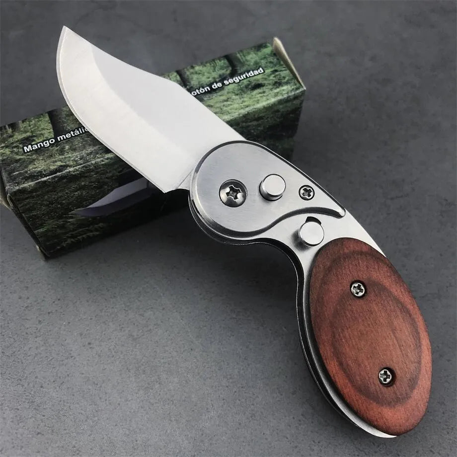 GFOUK™ Wood Handle Outdoor Mini Folding Knife