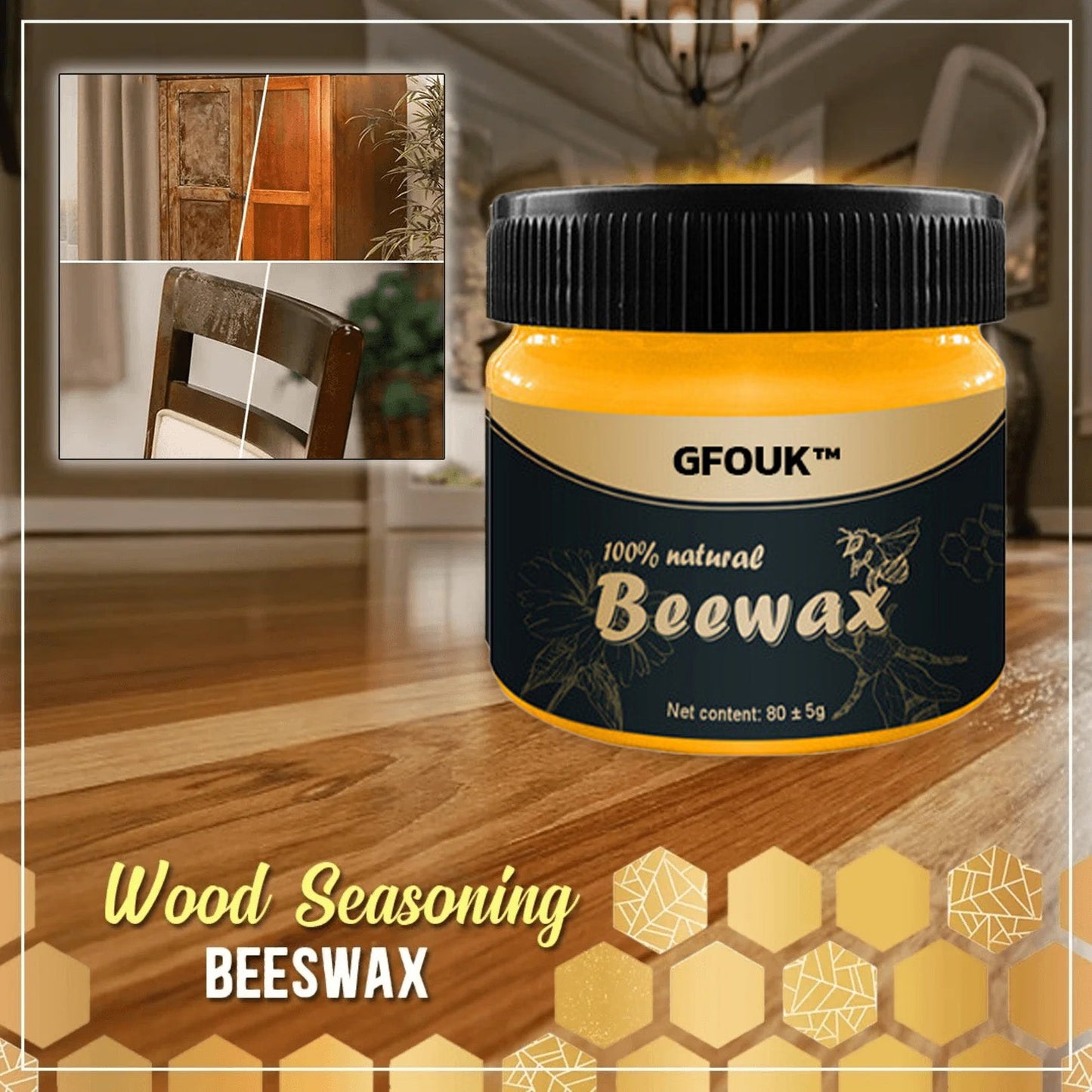 GFOUK™ Wood Polishing Beeswax（80g）