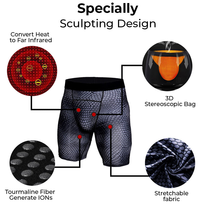 BIOFLECT® Compression Shorts with FIR Far Infrared Therapy and